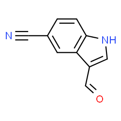ChemSpider 2D Image | 3-Formyl-5-cyano-1H-indole | C10H6N2O