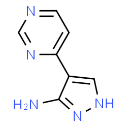 ChemSpider 2D Image | 4-(4-Pyrimidinyl)-1H-pyrazol-3-amine | C7H7N5
