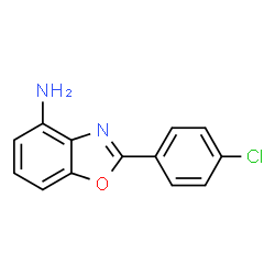 ChemSpider 2D Image | 2-(4-Chlorophenyl)benzo[d]oxazol-4-amine | C13H9ClN2O
