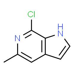 ChemSpider 2D Image | 7-Chloro-5-methyl-1H-pyrrolo[2,3-c]pyridine | C8H7ClN2