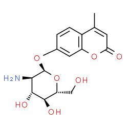ChemSpider 2D Image | 4-Methyl-2-oxo-2H-chromen-7-yl 2-amino-2-deoxy-alpha-D-glucopyranoside | C16H19NO7