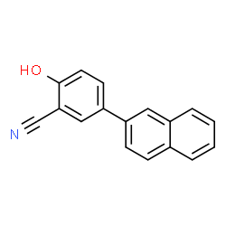 ChemSpider 2D Image | 2-Hydroxy-5-(2-naphthyl)benzonitrile | C17H11NO
