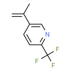 ChemSpider 2D Image | 5-Isopropenyl-2-(trifluoromethyl)pyridine | C9H8F3N