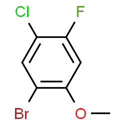 ChemSpider 2D Image | 1-Bromo-5-chloro-4-fluoro-2-methoxybenzene | C7H5BrClFO