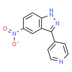 ChemSpider 2D Image | 5-Nitro-3-(4-pyridinyl)-1H-indazole | C12H8N4O2