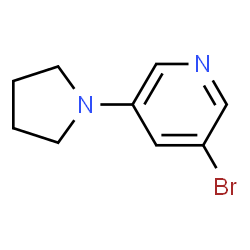 ChemSpider 2D Image | 3-Bromo-5-(1-pyrrolidinyl)pyridine | C9H11BrN2
