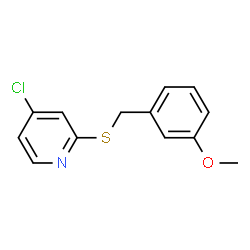 ChemSpider 2D Image | 4-Chloro-2-((3-methoxybenzyl)thio)pyridine | C13H12ClNOS