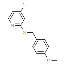 ChemSpider 2D Image | 4-Chloro-2-((4-methoxybenzyl)thio)pyridine | C13H12ClNOS