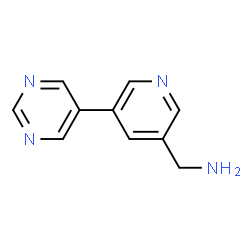 ChemSpider 2D Image | (5-(pyrimidin-5-yl)pyridin-3-yl)methanamine | C10H10N4