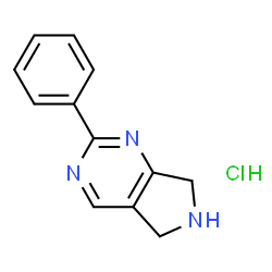 ChemSpider 2D Image | 2-phenyl-5H,6H,7H-pyrrolo[3,4-d]pyrimidine hydrochloride | C12H12ClN3