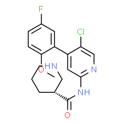 ChemSpider 2D Image | (3R)-N-[5-Chloro-4-(5-fluoro-2-methoxyphenyl)-2-pyridinyl]-3-piperidinecarboxamide | C18H19ClFN3O2