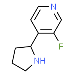 ChemSpider 2D Image | 3-Fluoro-4-(2-pyrrolidinyl)pyridine | C9H11FN2