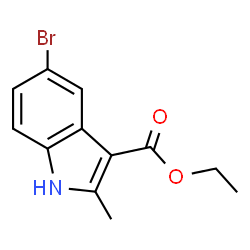 ChemSpider 2D Image | Ethyl 5-bromo-2-methyl-1H-indole-3-carboxylate | C12H12BrNO2