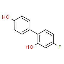 ChemSpider 2D Image | 4-Fluoro-2,4'-biphenyldiol | C12H9FO2