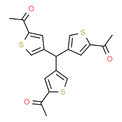 ChemSpider 2D Image | tris(5-acetyl-3-thienyl)methane | C19H16O3S3