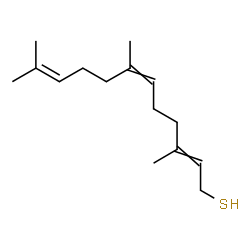 ChemSpider 2D Image | 3,7,11-Trimethyl-2,6,10-dodecatriene-1-thiol | C15H26S