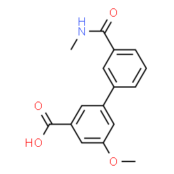 ChemSpider 2D Image | 5-Methoxy-3'-(methylcarbamoyl)-3-biphenylcarboxylic acid | C16H15NO4