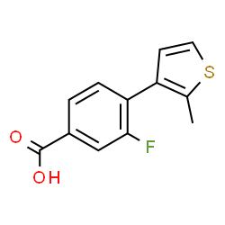 ChemSpider 2D Image | 3-Fluoro-4-(2-methyl-3-thienyl)benzoic acid | C12H9FO2S
