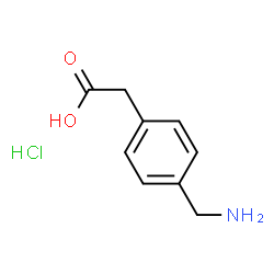ChemSpider 2D Image | 4-Aminomethylphenylacetic acid hydrochloride | C9H12ClNO2