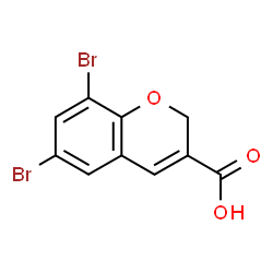ChemSpider 2D Image | 6,8-Dibromo-2H-chromene-3-carboxylic acid | C10H6Br2O3