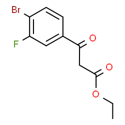 ChemSpider 2D Image | Ethyl 3-(4-bromo-3-fluorophenyl)-3-oxopropanoate | C11H10BrFO3