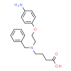 ChemSpider 2D Image | 4-{[2-(4-Aminophenoxy)ethyl](benzyl)amino}butanoic acid | C19H24N2O3