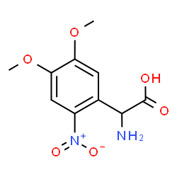 ChemSpider 2D Image | Amino(4,5-dimethoxy-2-nitrophenyl)acetic acid | C10H12N2O6
