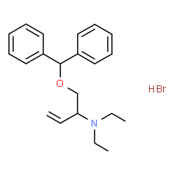 ChemSpider 2D Image | 1-(Diphenylmethoxy)-N,N-diethyl-3-buten-2-amine hydrobromide (1:1) | C21H28BrNO