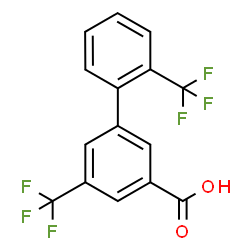 ChemSpider 2D Image | 2',5-Bis(trifluoromethyl)-3-biphenylcarboxylic acid | C15H8F6O2