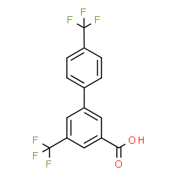 ChemSpider 2D Image | 4',5-Bis(trifluoromethyl)-3-biphenylcarboxylic acid | C15H8F6O2