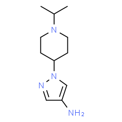 ChemSpider 2D Image | 1-(1-Isopropyl-4-piperidinyl)-1H-pyrazol-4-amine | C11H20N4