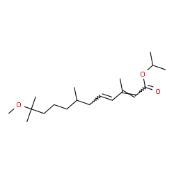 ChemSpider 2D Image | Isopropyl (2E,4E)-11-methoxy-3,7,11-trimethyl-2,4-dodecadienoate | C19H34O3