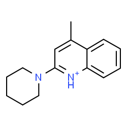 ChemSpider 2D Image | 4-Methyl-2-(1-piperidinyl)quinolinium | C15H19N2