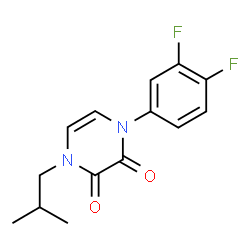 ChemSpider 2D Image | 1-(3,4-Difluorophenyl)-4-isobutyl-1,4-dihydro-2,3-pyrazinedione | C14H14F2N2O2