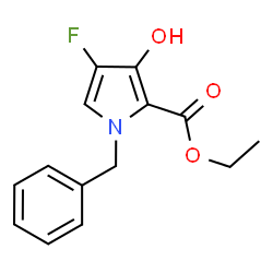 ChemSpider 2D Image | 4-Fluoro-3-Hydroxy-1-Benzyl-1H-Pyrrole-2-Ethyl Ester | C14H14FNO3