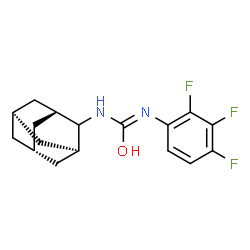 ChemSpider 2D Image | 1-(2-Adamantyl)-3-(2,3,4-trifluorophenyl)urea | C17H19F3N2O