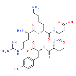 ChemSpider 2D Image | L-Arginyl-D-lysyl-D-alpha-aspartyl-D-valyl-D-tyrosine | C30H49N9O9
