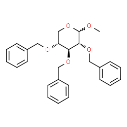 ChemSpider 2D Image | Methyl 2,3,4-tri-O-benzyl-D-xylopyranoside | C27H30O5