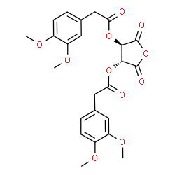 ChemSpider 2D Image | (3R,4R)-2,5-Dioxotetrahydrofuran-3,4-diyl bis[(3,4-dimethoxyphenyl)acetate] | C24H24O11