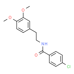 ChemSpider 2D Image | 4-Chloro-N-(3,4-dimethoxyphenethyl)benzamide | C17H18ClNO3