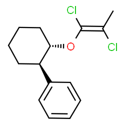 ChemSpider 2D Image | [(1R,2S)-2-{[(1E)-1,2-Dichloro-1-propen-1-yl]oxy}cyclohexyl]benzene | C15H18Cl2O