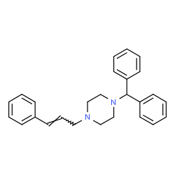 ChemSpider 2D Image | N-Benzhydryl-N'-cinnamylpiperazine | C26H28N2