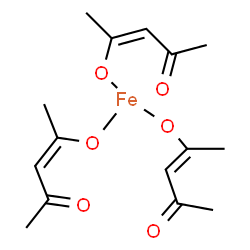 ChemSpider 2D Image | Iron(3+) (2E)-4-oxo-2-penten-2-olate (2Z)-4-oxo-2-penten-2-olate (1:1:2) | C15H21FeO6