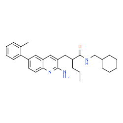 ChemSpider 2D Image | 2-{[2-Amino-6-(2-methylphenyl)-3-quinolinyl]methyl}-N-(cyclohexylmethyl)pentanamide | C29H37N3O