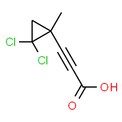 ChemSpider 2D Image | 3-(2,2-Dichloro-1-methylcyclopropyl)-2-propynoic acid | C7H6Cl2O2