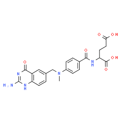 ChemSpider 2D Image | N-(4-{[(2-amino-4-hydroxyquinazolin-6-yl)methyl](methyl)amino}benzoyl)glutamic acid | C22H23N5O6