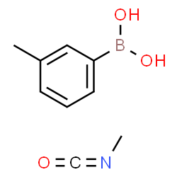 ChemSpider 2D Image | (3-Methylphenyl)boronic acid - isocyanatomethane (1:1) | C9H12BNO3