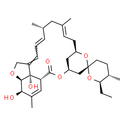 ChemSpider 2D Image | (1'R,2R,4'S,5S,6R,8'R,10'E,13'R,14'E,16'E,20'R,21'R,24'S)-6-Ethyl-21',24'-dihydroxy-5,11',13',22'-tetramethyl-3,4,5,6-tetrahydro-2'H-spiro[pyran-2,6'-[3,7,19]trioxatetracyclo[15.6.1.1~4,8~.0~20,24~]pe
ntacosa[10,14,16,22]tetraen]-2'-one | C32H46O7
