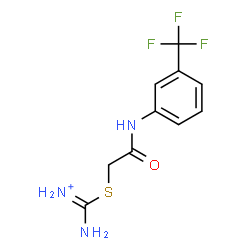 ChemSpider 2D Image | Amino[(2-oxo-2-{[3-(trifluoromethyl)phenyl]amino}ethyl)sulfanyl]methaniminium | C10H11F3N3OS