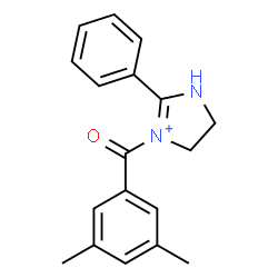ChemSpider 2D Image | 3-(3,5-Dimethylbenzoyl)-2-phenyl-4,5-dihydro-1H-imidazol-3-ium | C18H19N2O